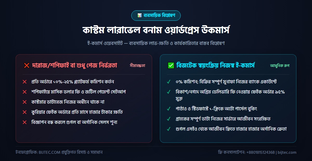 লারাভেল বনাম উকমার্স - বাস্তবায়ন ও ফলাফল বিশ্লেষণ