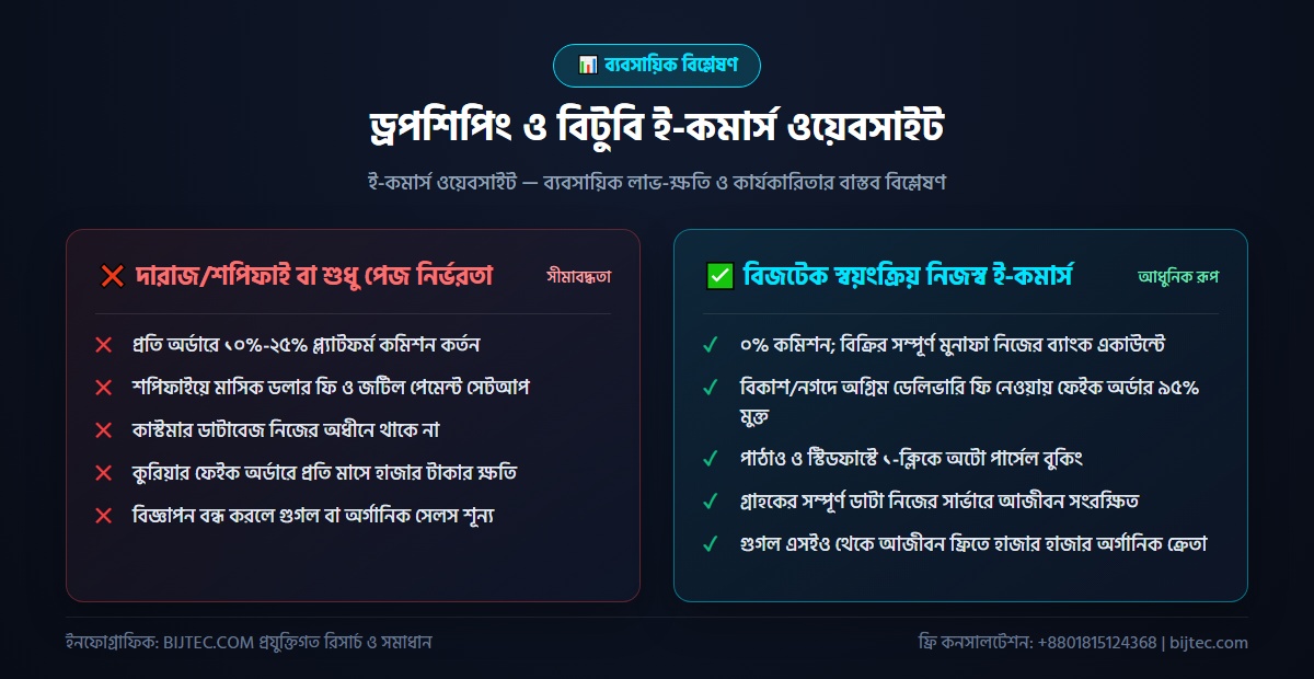 ড্রপশিপিং ই-কমার্স ওয়েবসাইট - বাস্তবায়ন ও ফলাফল বিশ্লেষণ