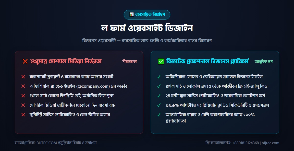 ল ফার্ম ওয়েবসাইট ডিজাইন - বাস্তবায়ন ও ফলাফল বিশ্লেষণ