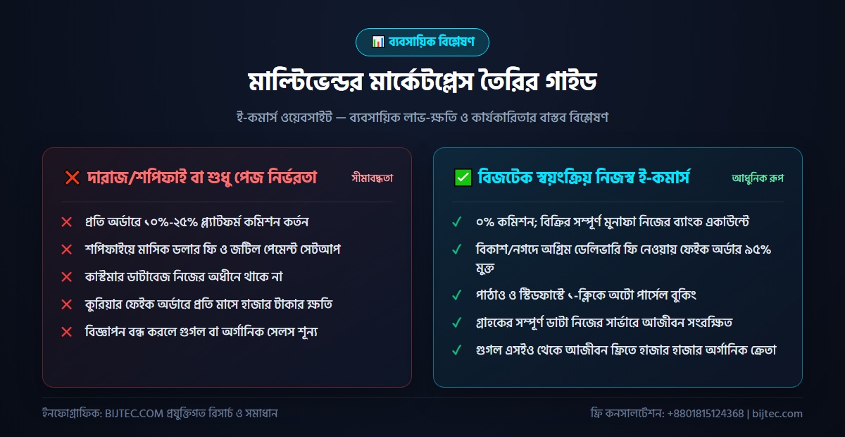 মাল্টিভেন্ডর ওয়েবসাইট তৈরির খরচ - বাস্তবায়ন ও ফলাফল বিশ্লেষণ
